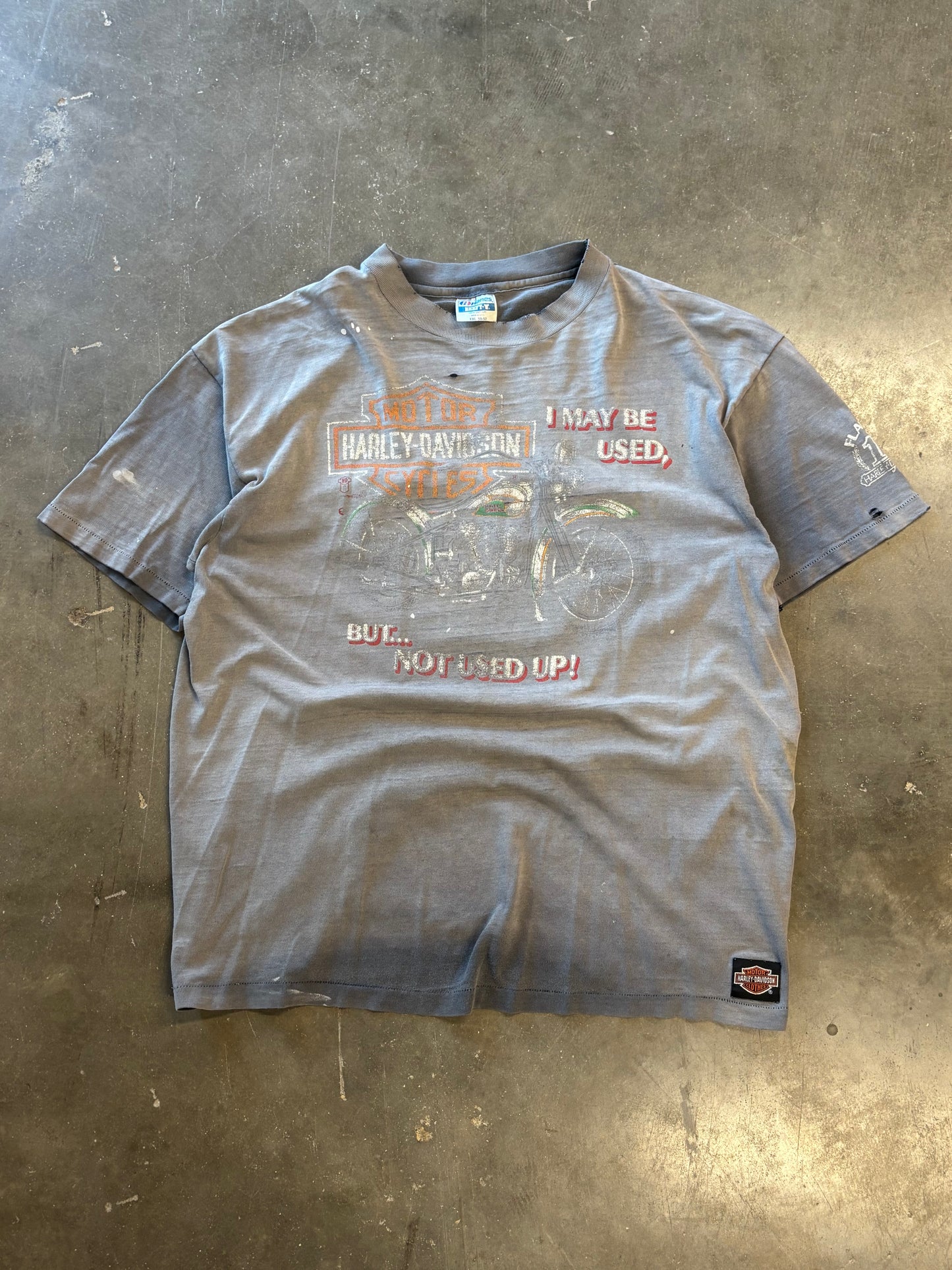 Vintage Harley Davidson Faded Used up shirt size XL