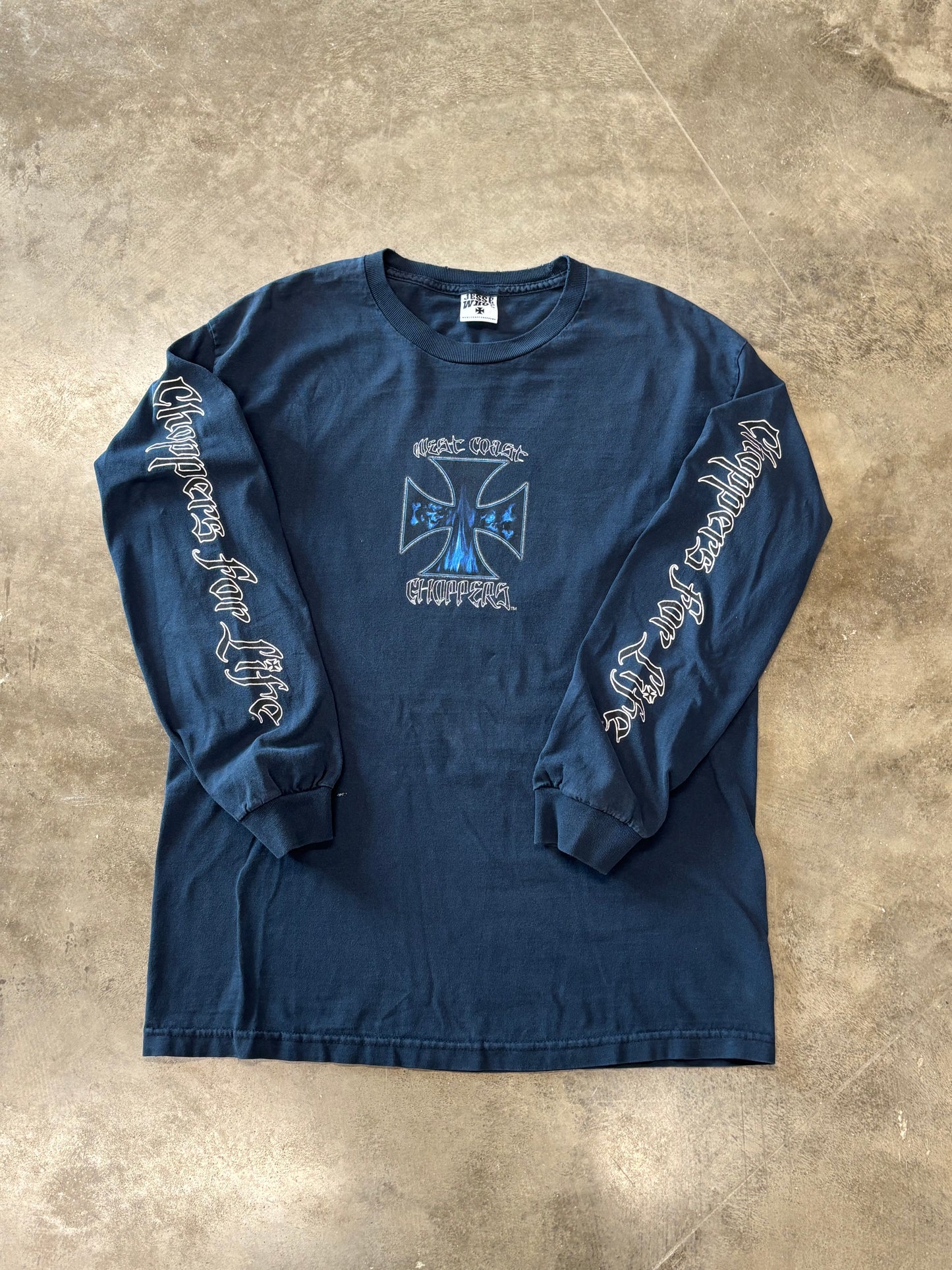 Vintage West coast choppers navy long sleeve size large
