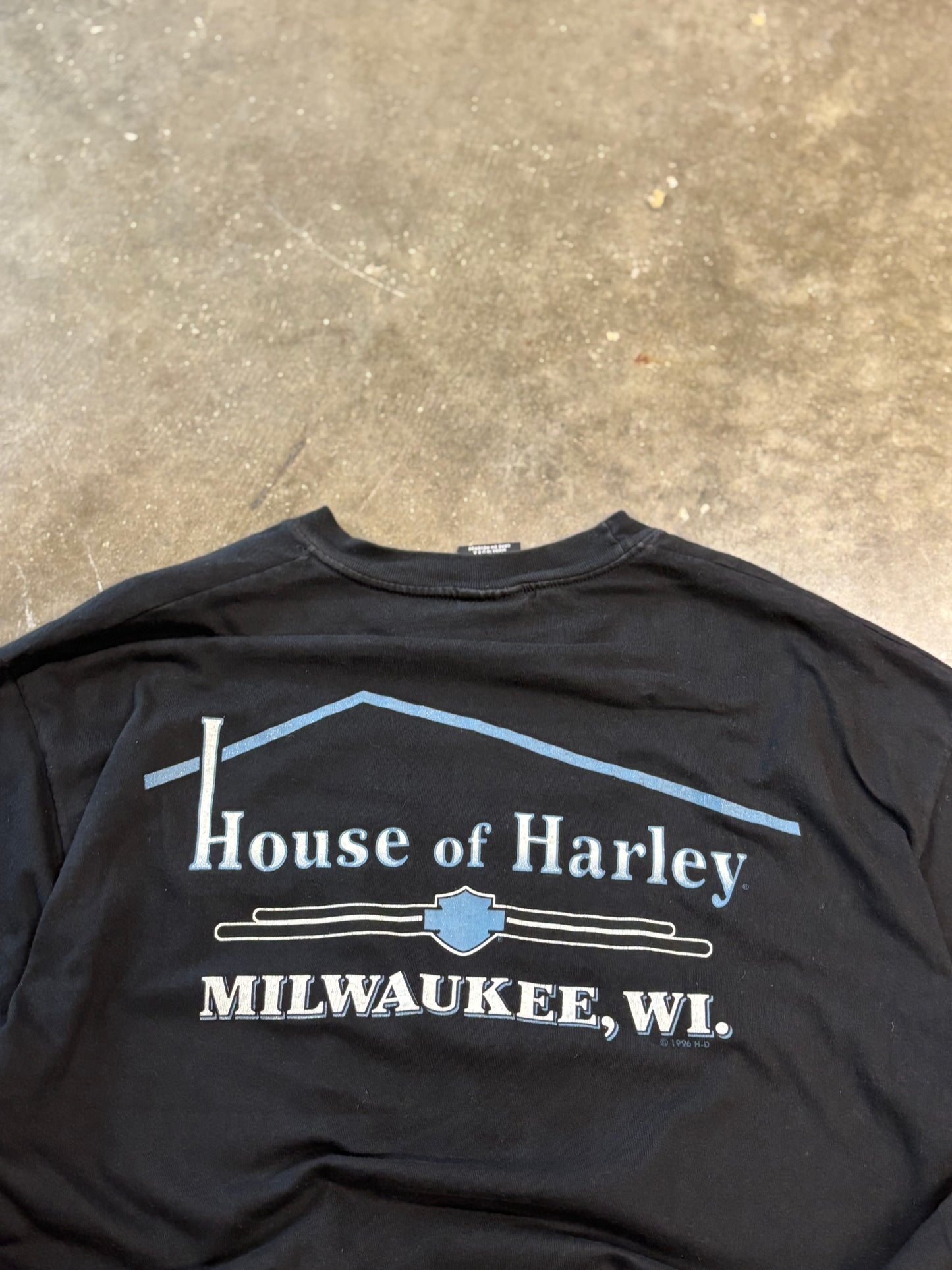 Vintage Harley Davidson Blue shield shirt size extra large