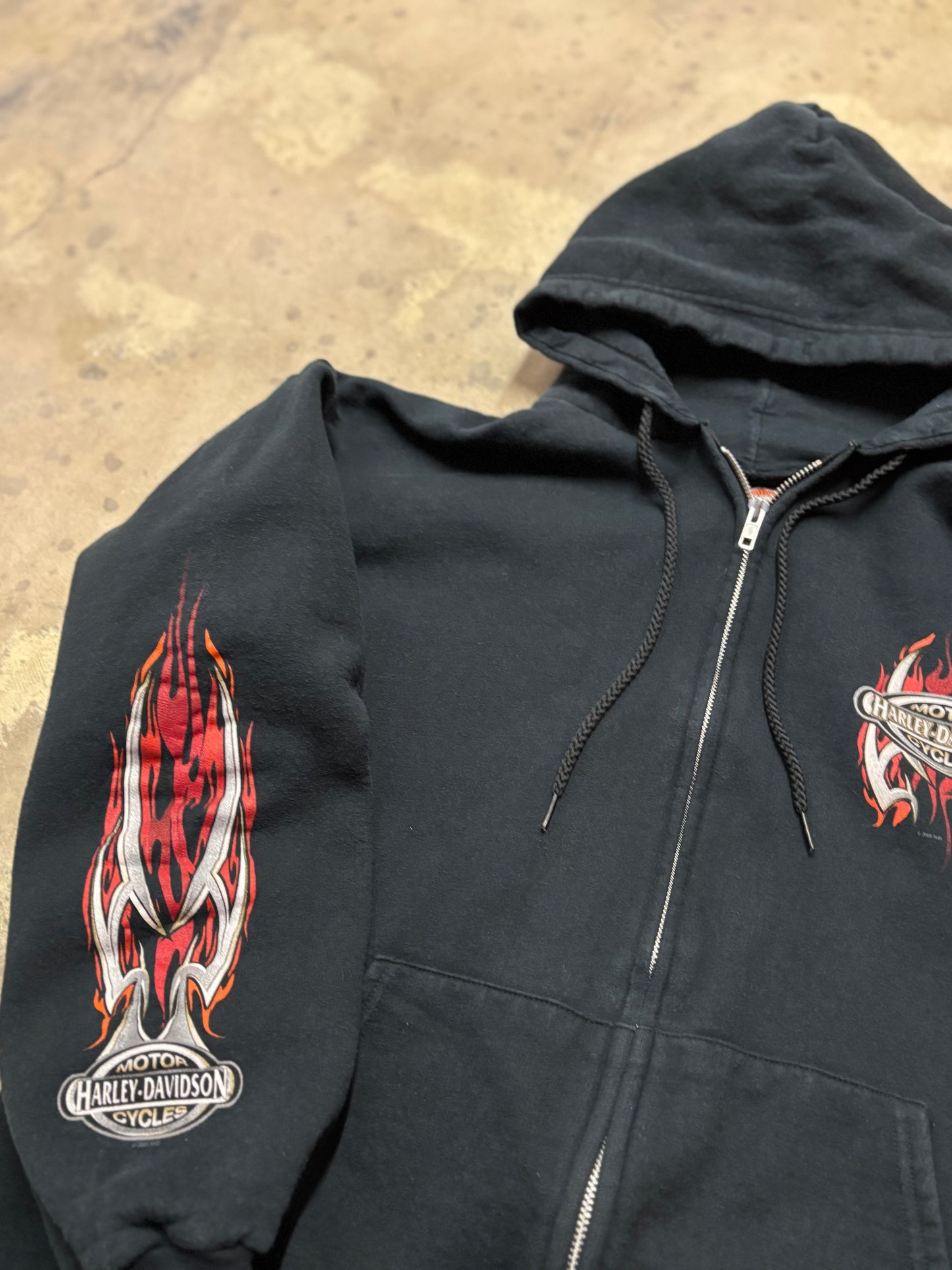 Vintage Harley Davidson Gargoyle zip up hoodie size large
