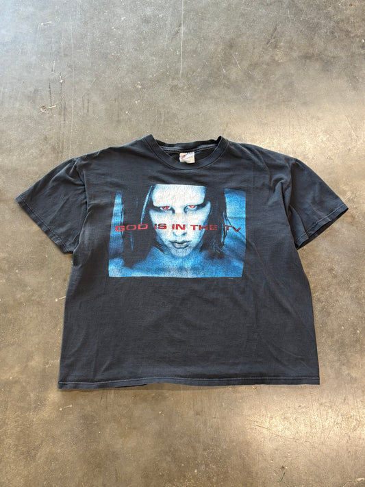 Vintage Marilyn Manson god is in the tv shirt size xl