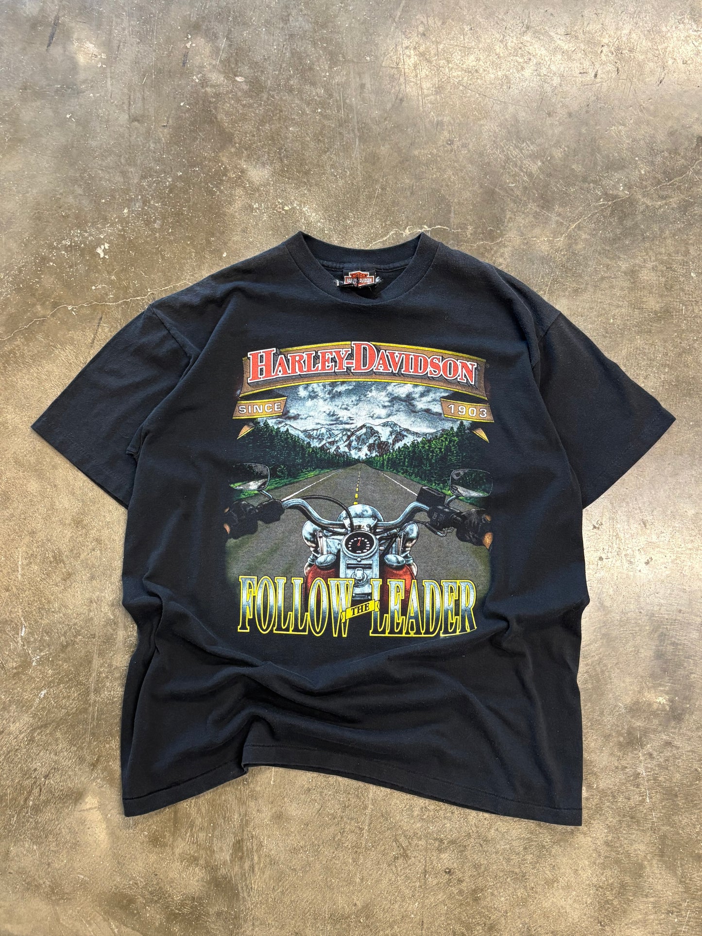 Vintage Harley Davidson follow the leader shirt size xl