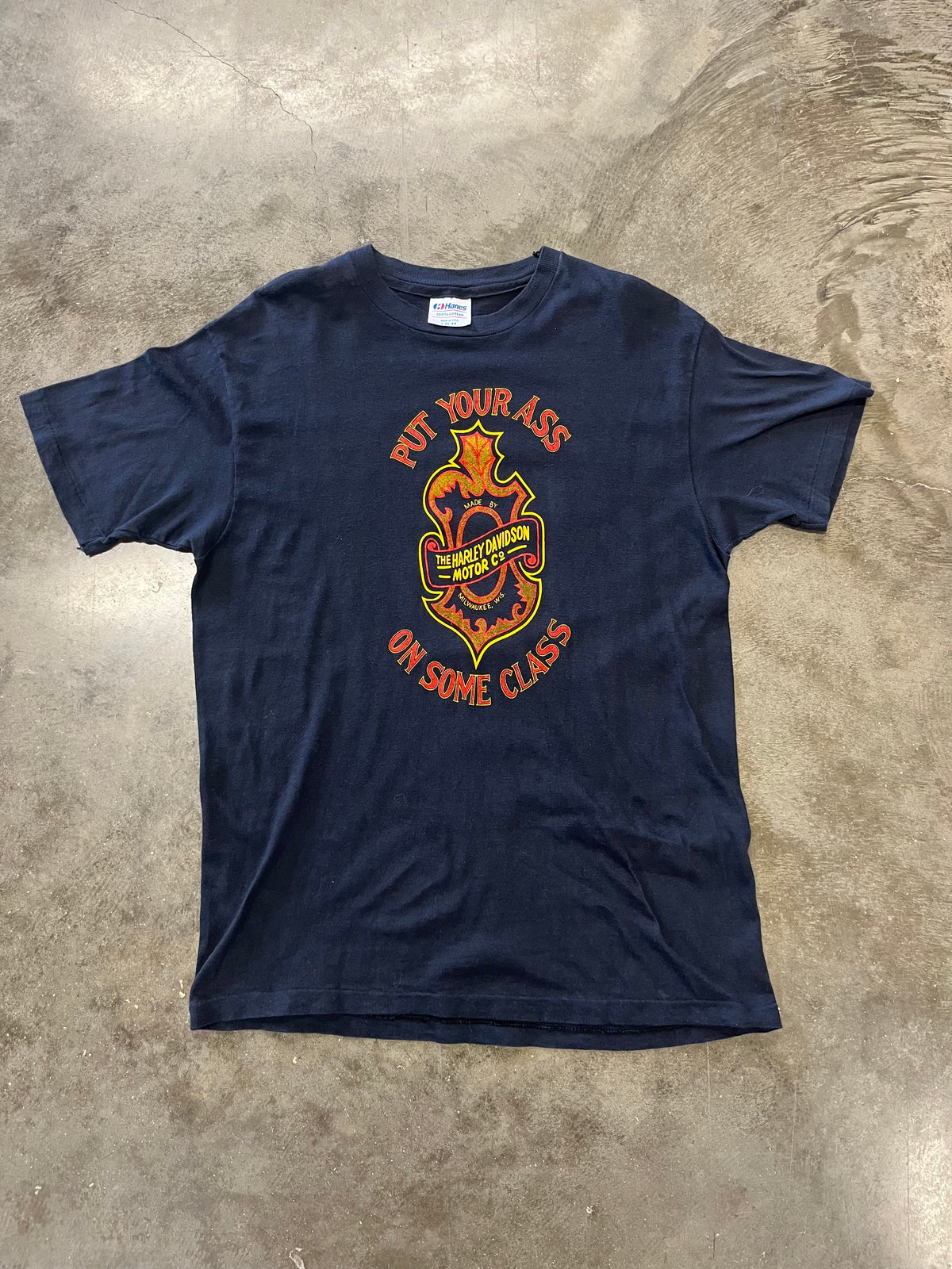 Vintage 80’s Harley Davidson put your ass shirt size large