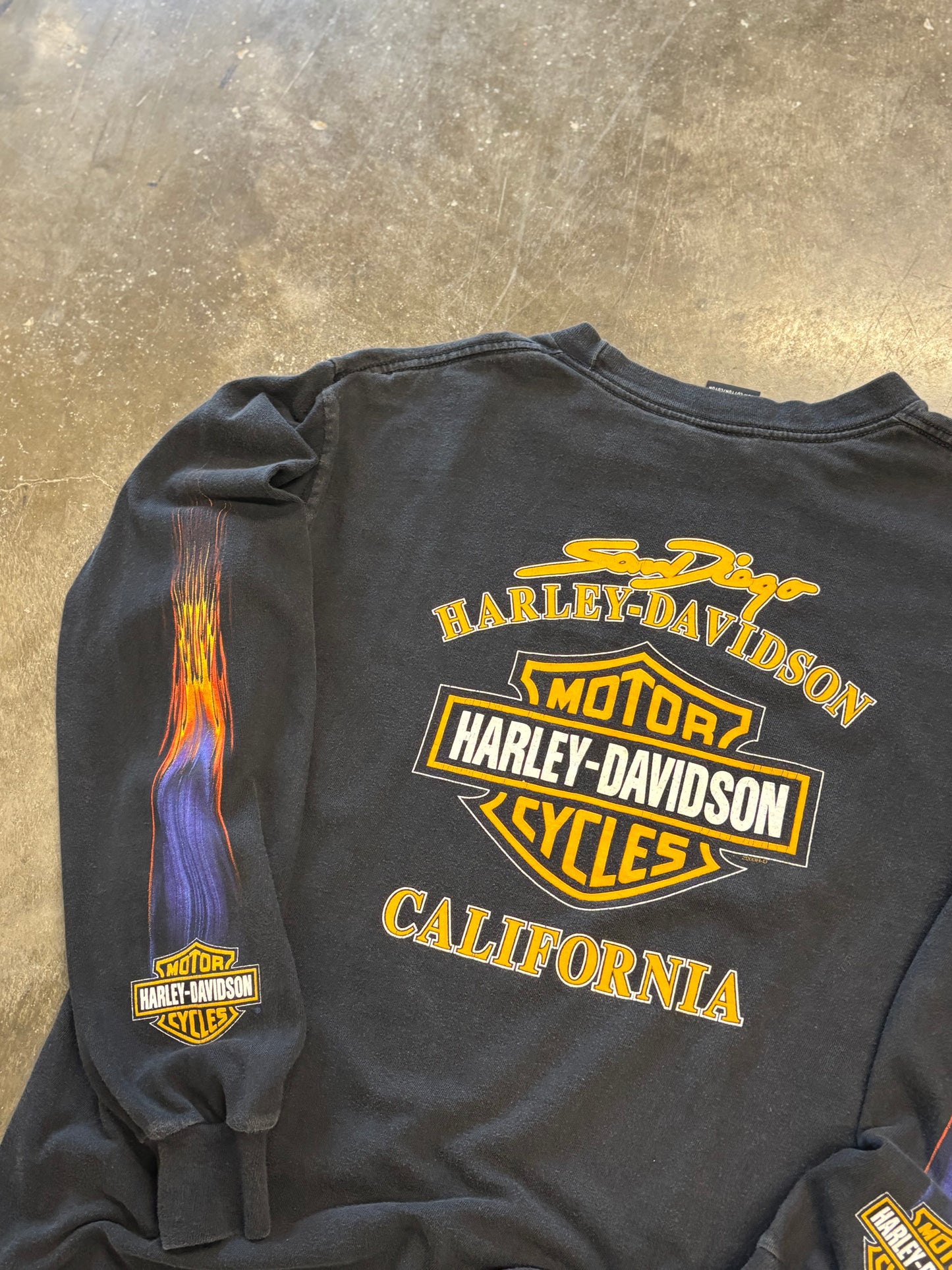 Vintage Harley Davidson Purple Eagle long sleeve size large