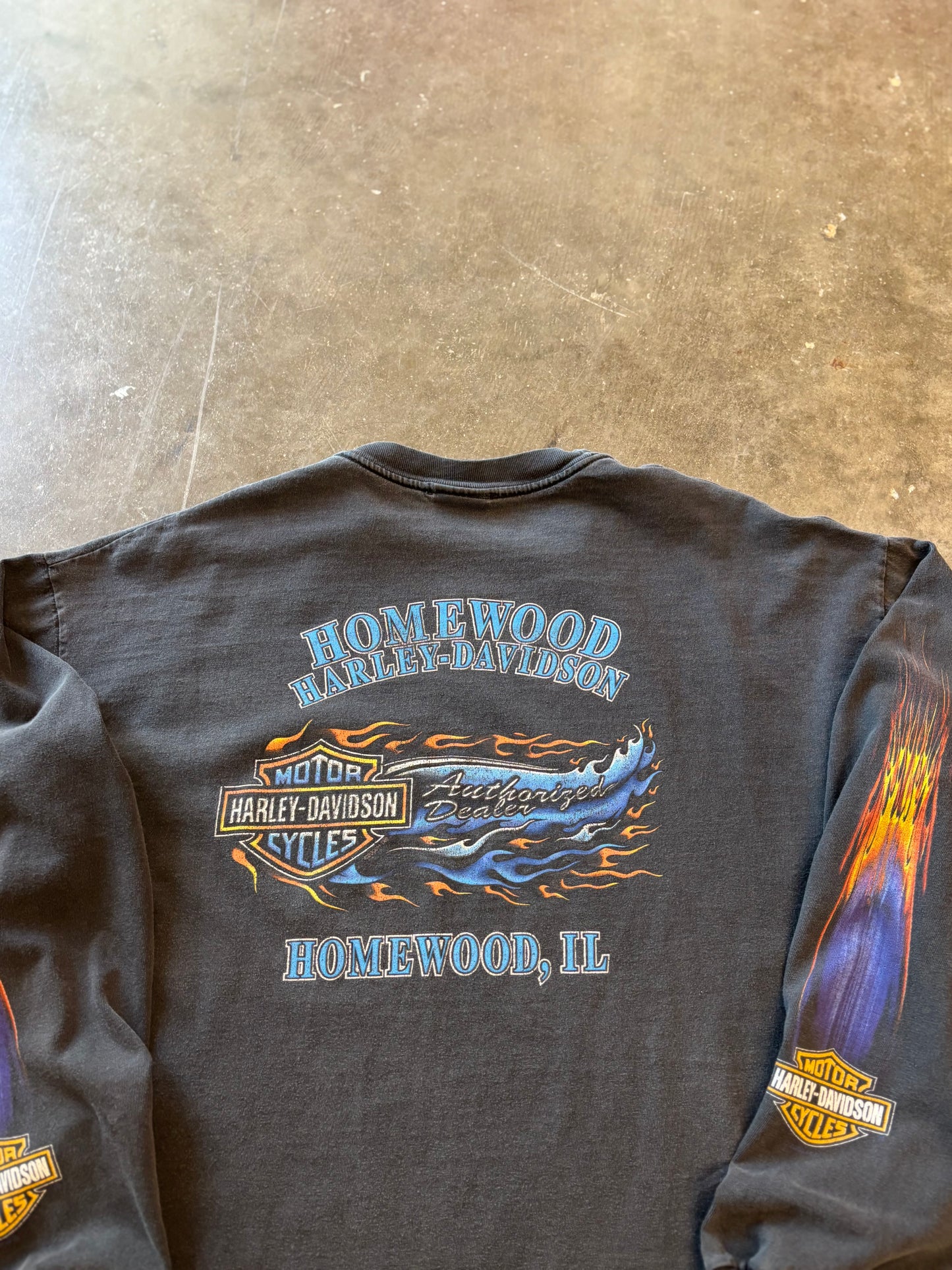 Vintage Harley Davidson Purple Eagle long sleeve size extra large