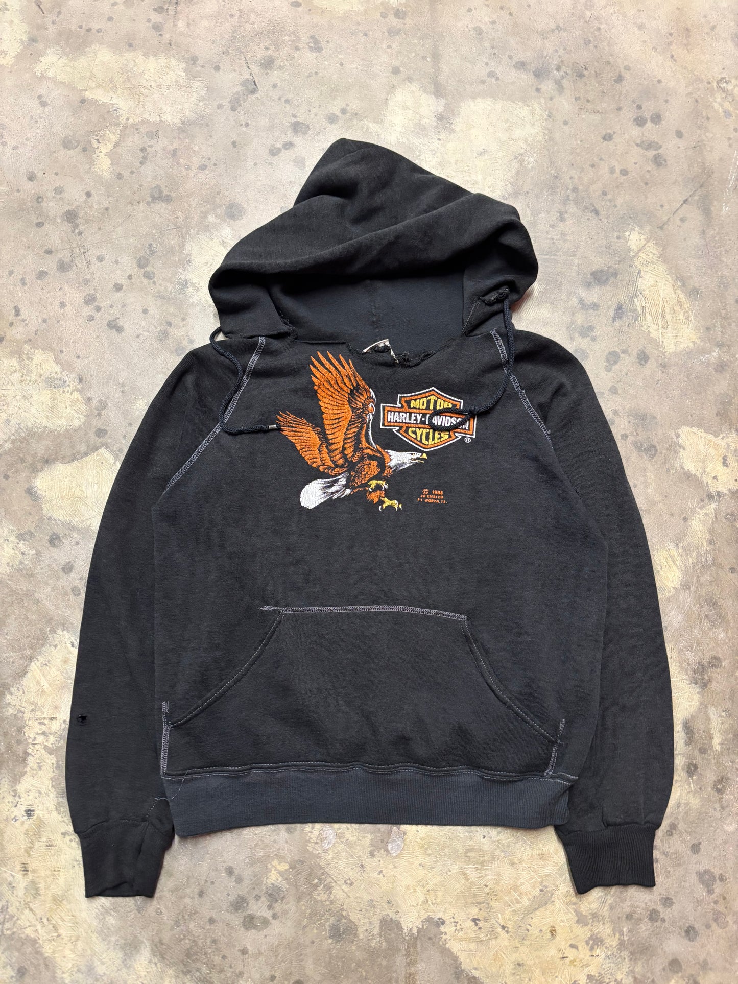 Vintage Harley Davidson 3D emblem hoodie size small