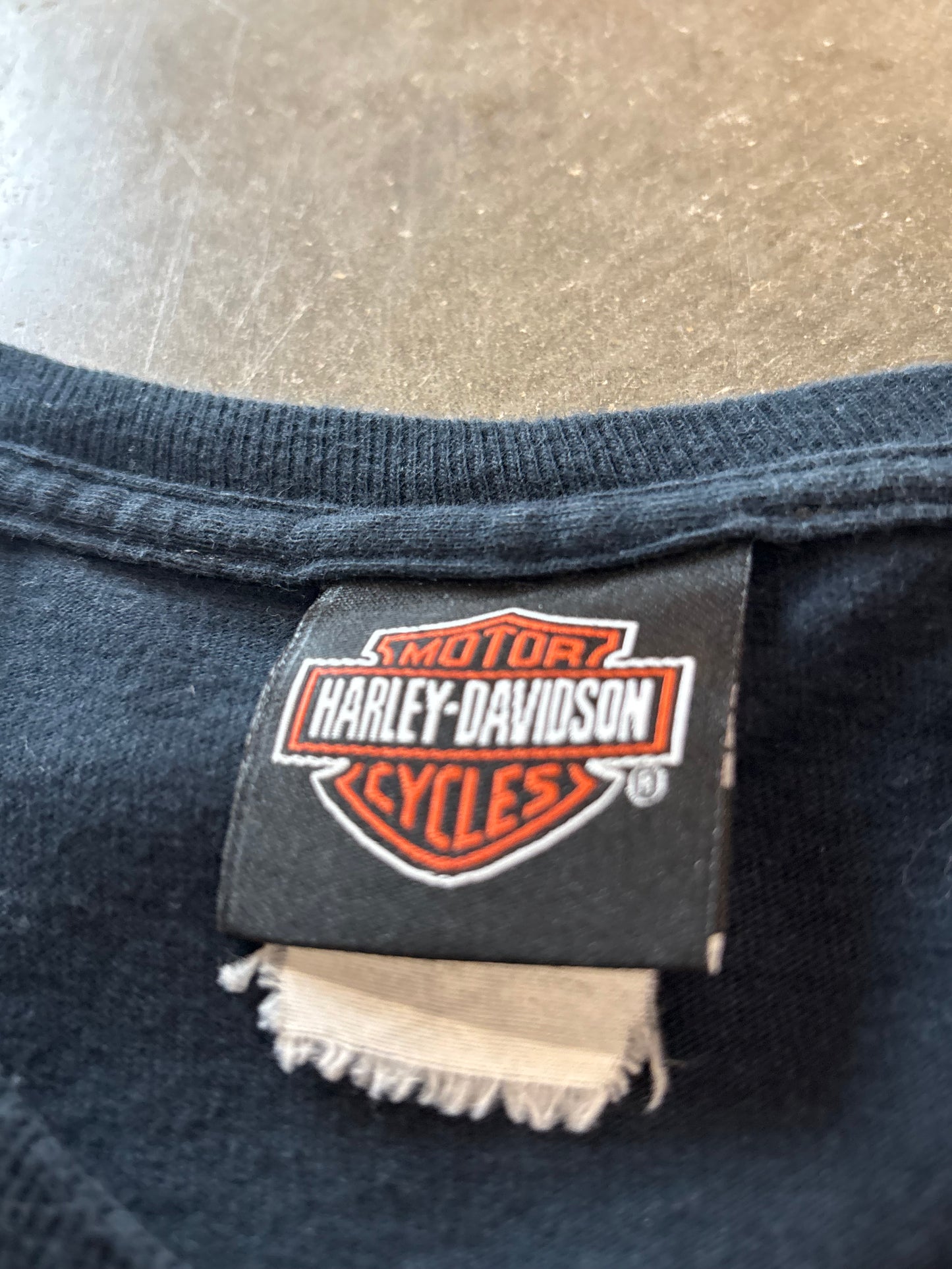 Vintage Harley Davidson Green laser long sleeve size xl