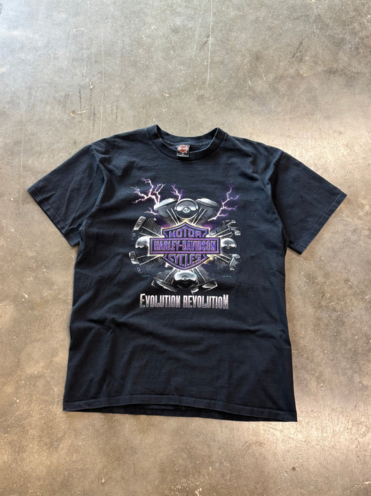 Vintage Harley Davidson Evolution Revolution lighting shirt size xl