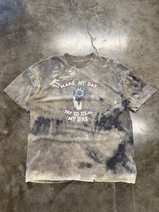 Vintage Super Faded for Bikers Only gun shirt size xxl