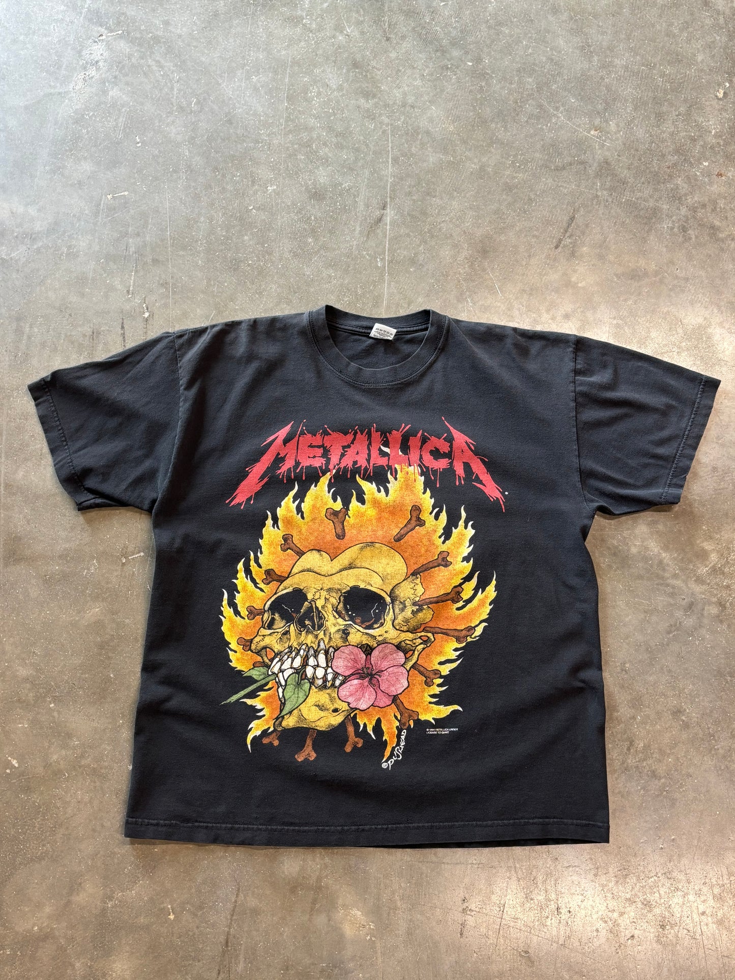 Vintage Metallica Flower Pushead size XL