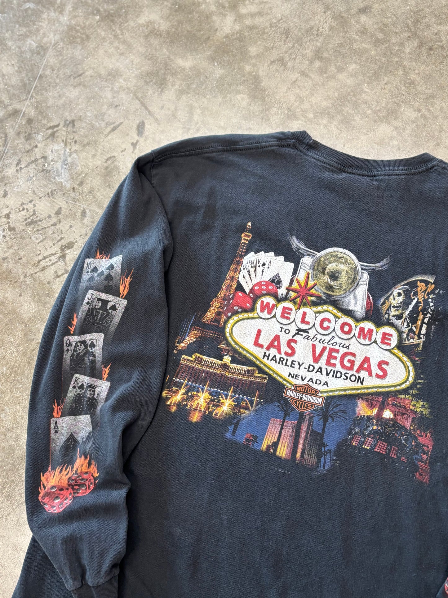 Vintage Harley Davidson Poker long sleeve size xl