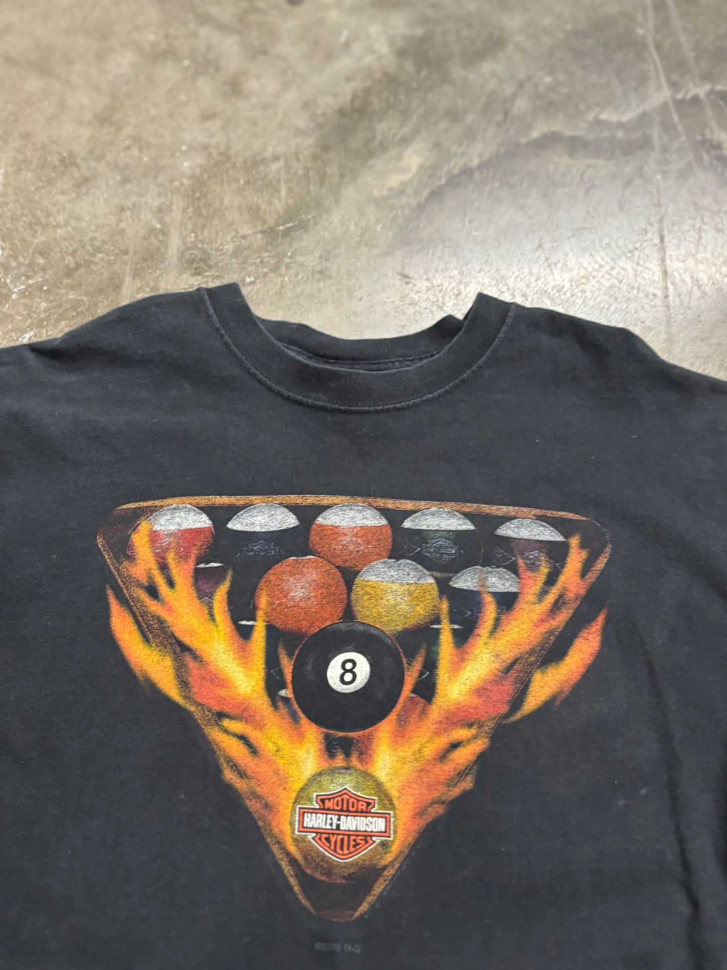 Vintage Harley Davidson pool ball long sleeve size large