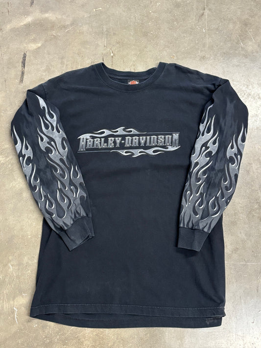 Harley Davidson Chrome flame long sleeve size xxl