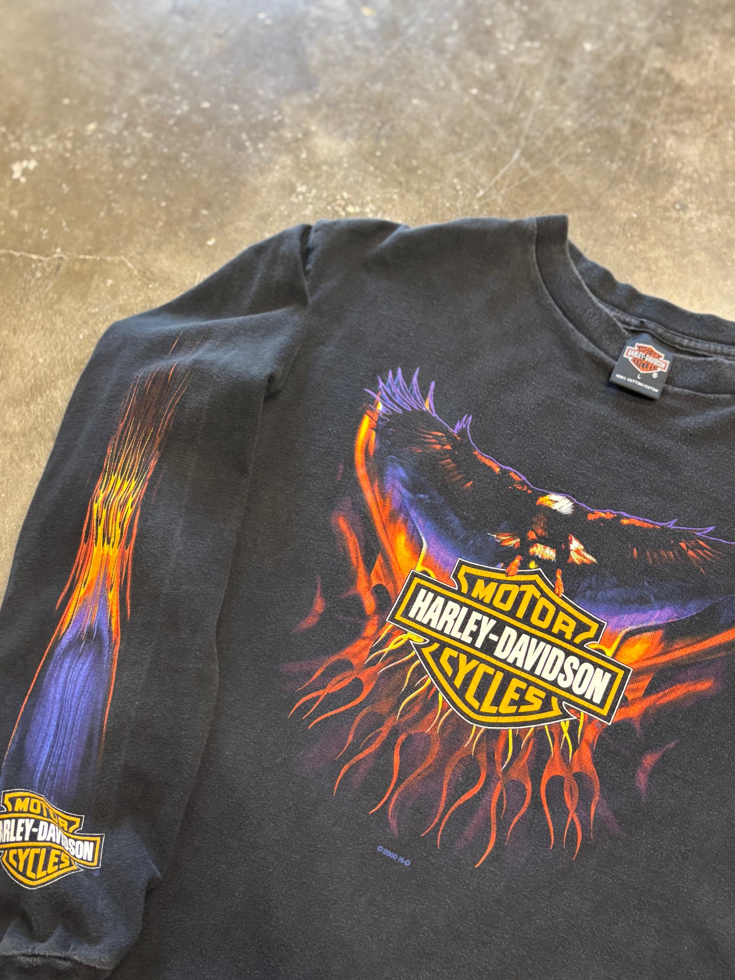 Vintage Harley Davidson Purple Eagle long sleeve size large