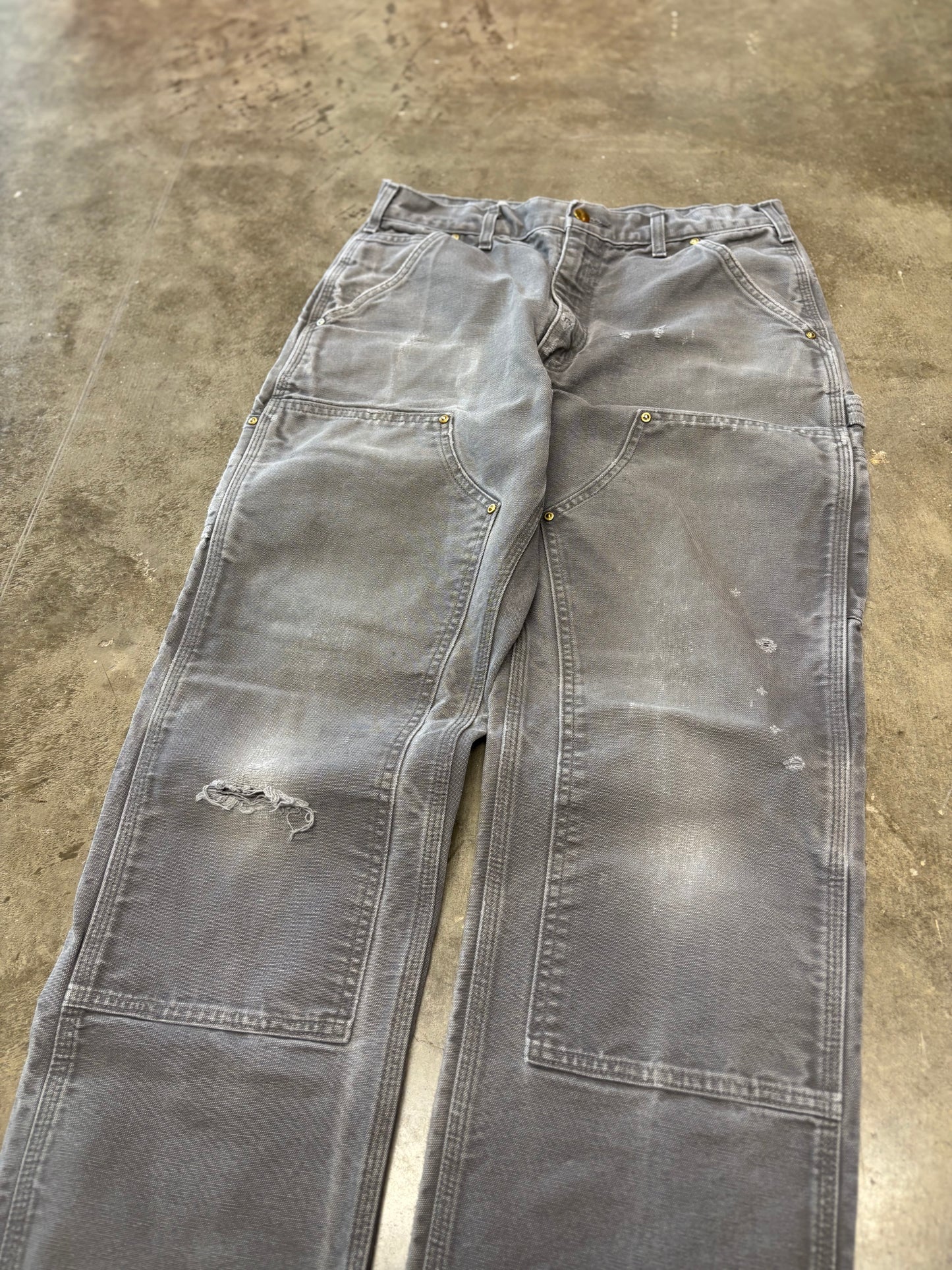 Grey carhartt double knees