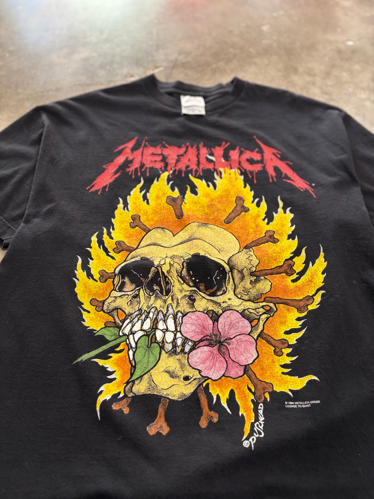 Vintage Metallica Pushead Flower shirt size xl