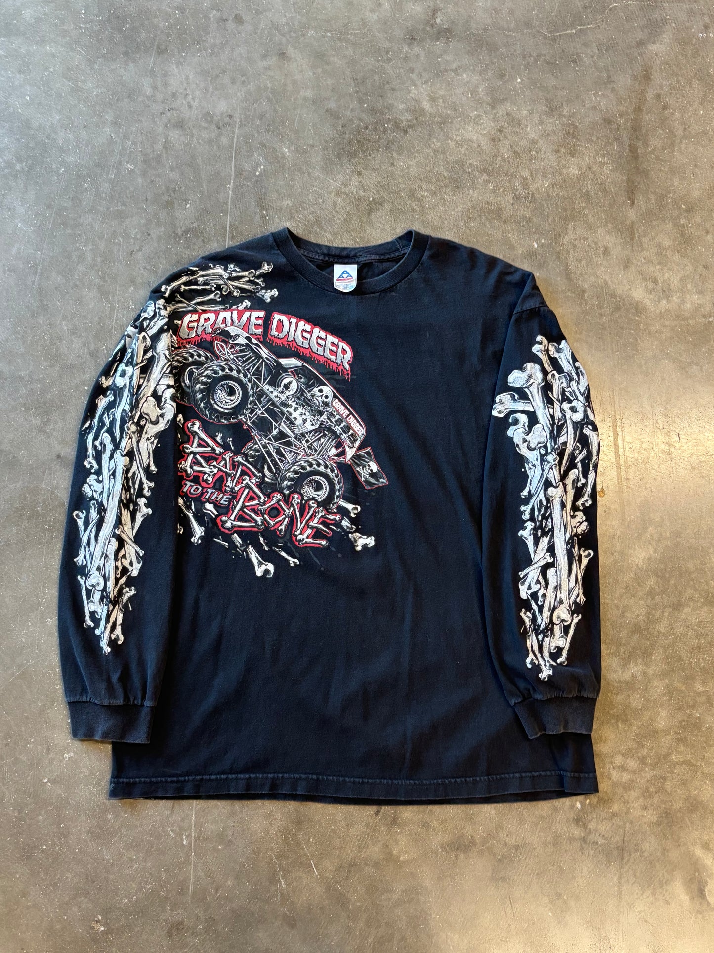 Vintage Grave Digger skull long sleeve size xxl