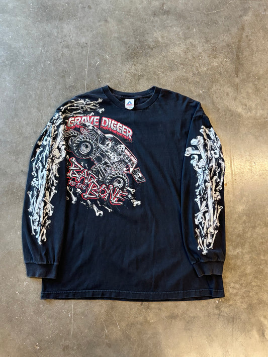 Vintage Grave Digger skull long sleeve size xxl