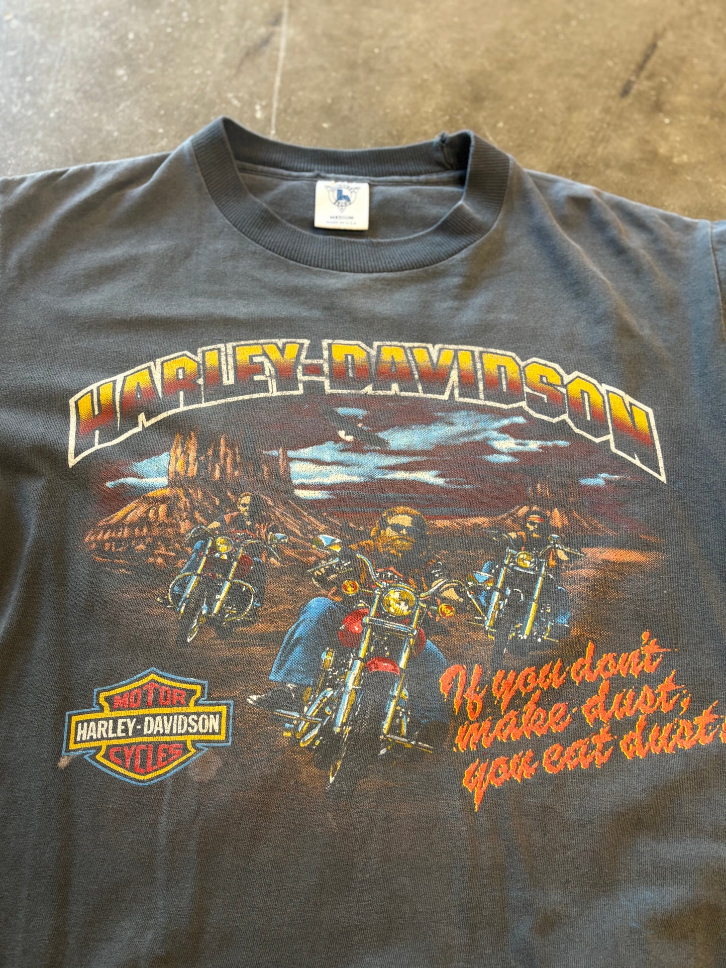 Vintage Harley Davidson Eat Dust Harley Fader shirt size medium