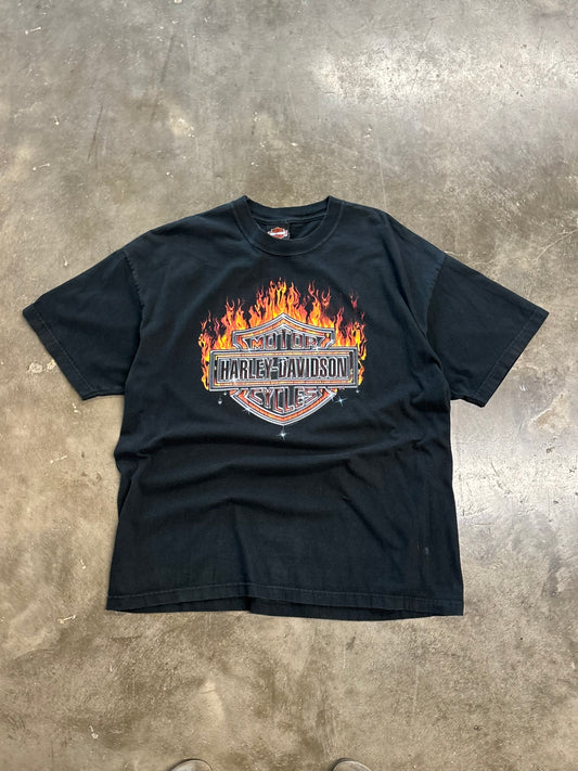 Vintage 2000’s Sparkle Shield Harley Davidson shirt size xl