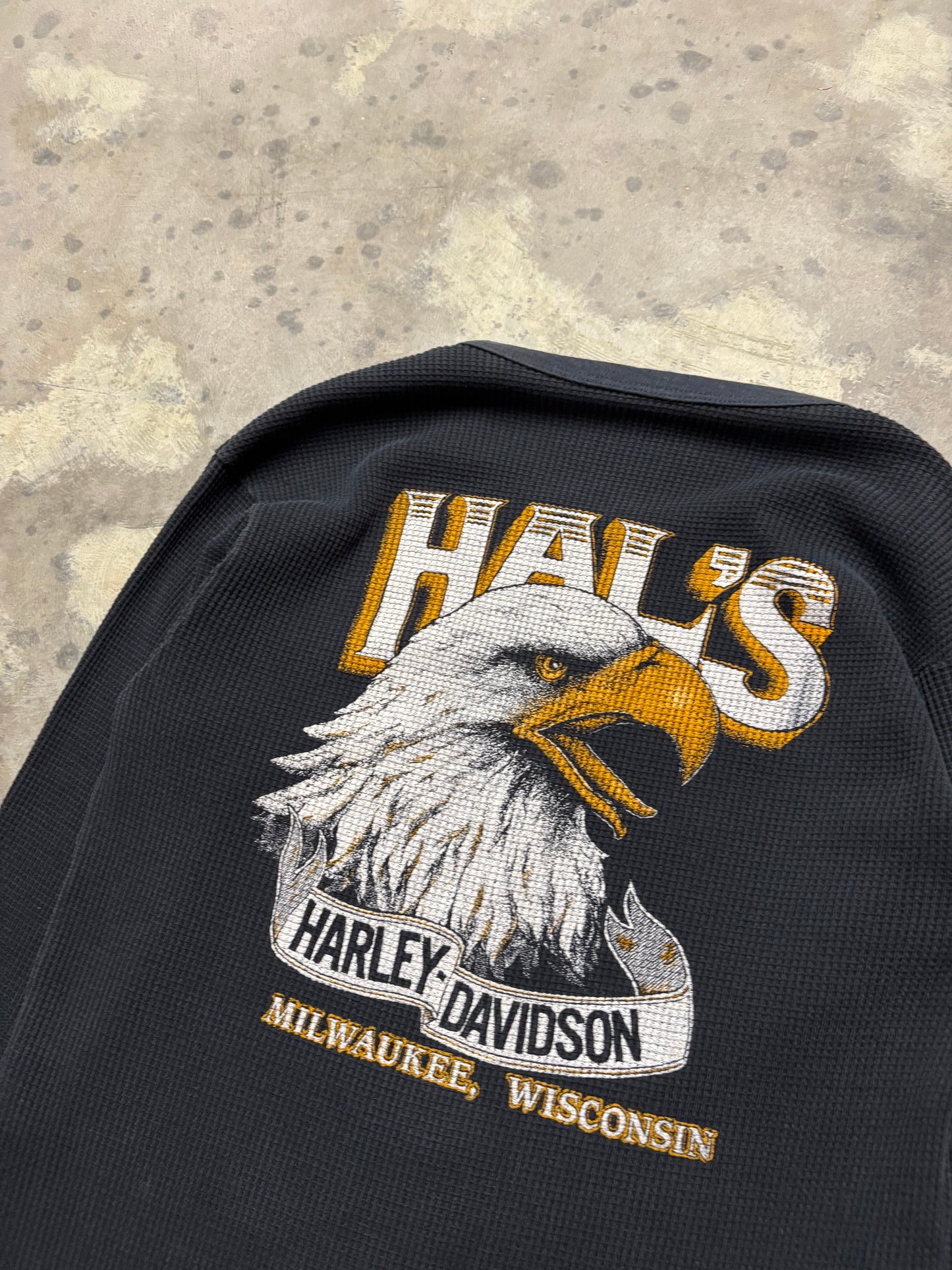 Vintage Harley Davidson thermal long sleeve shirt size large