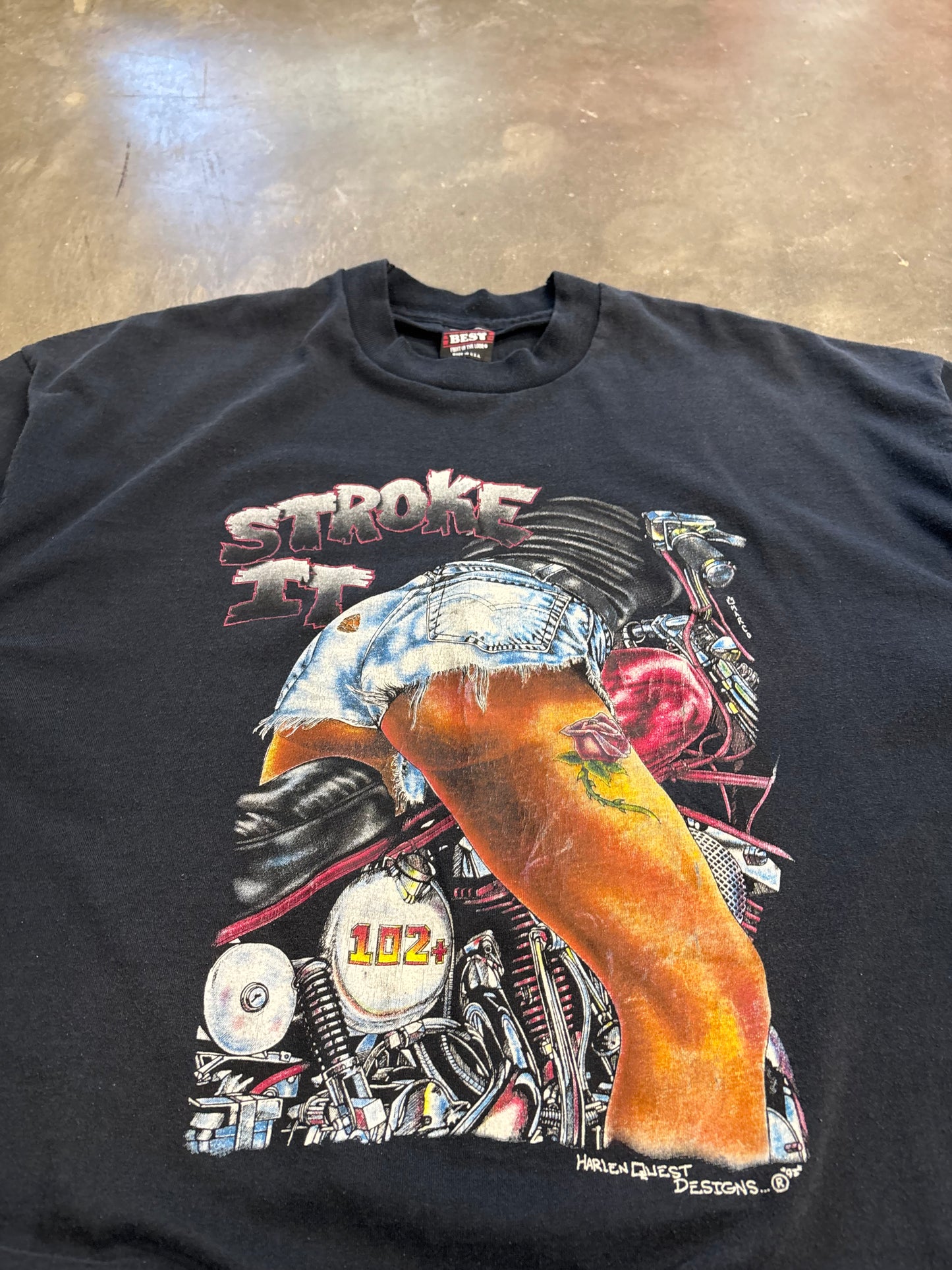 Vintage Biker Stroke it shirt size xxl