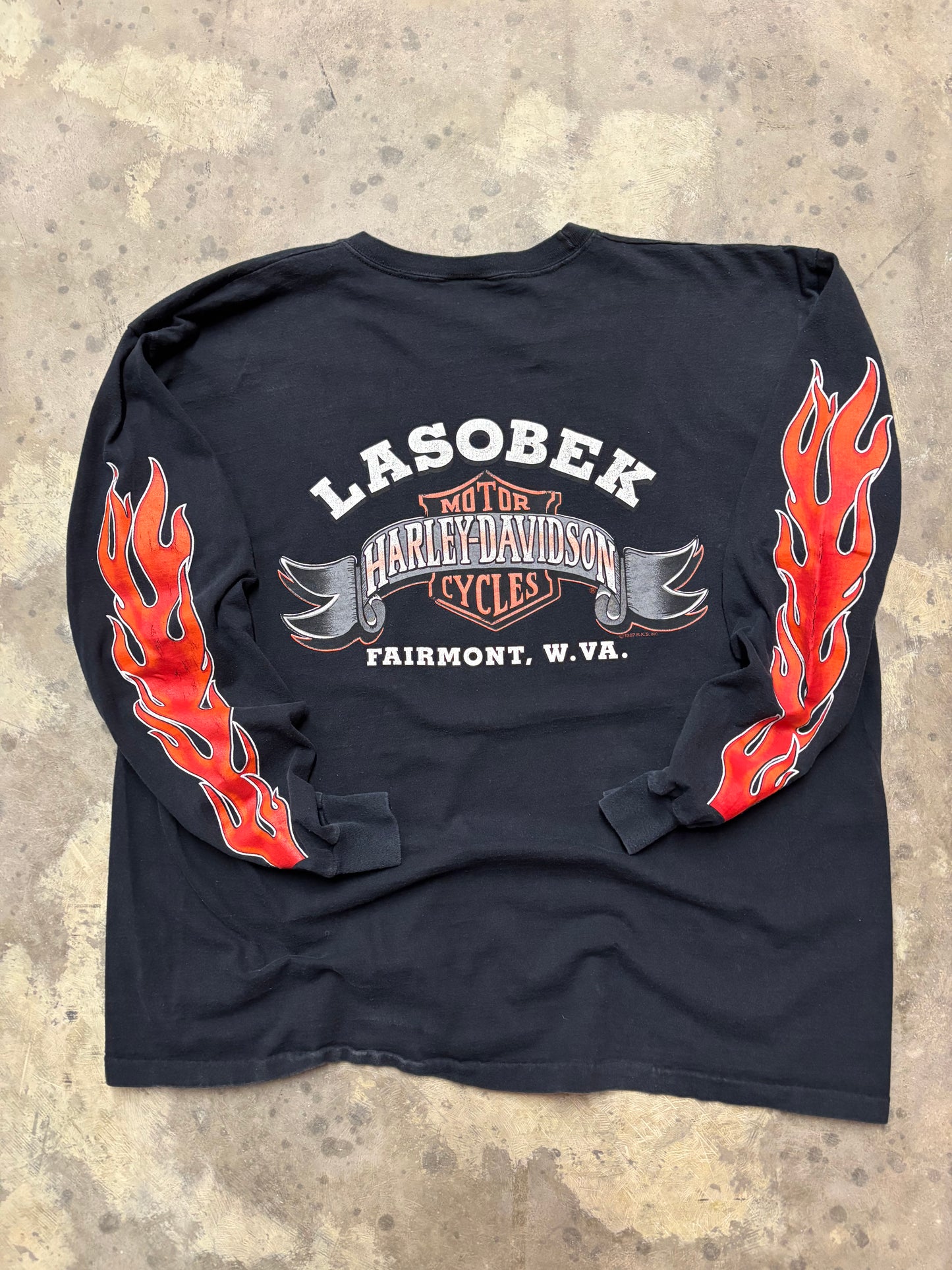 Vintage Harley Davidson Untamed Tiger long sleeve shirt size xxl