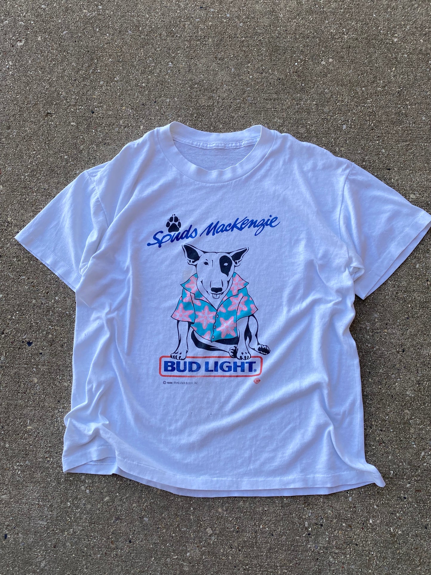Vintage Spuds Mackenzie Distressed shirt Size Large