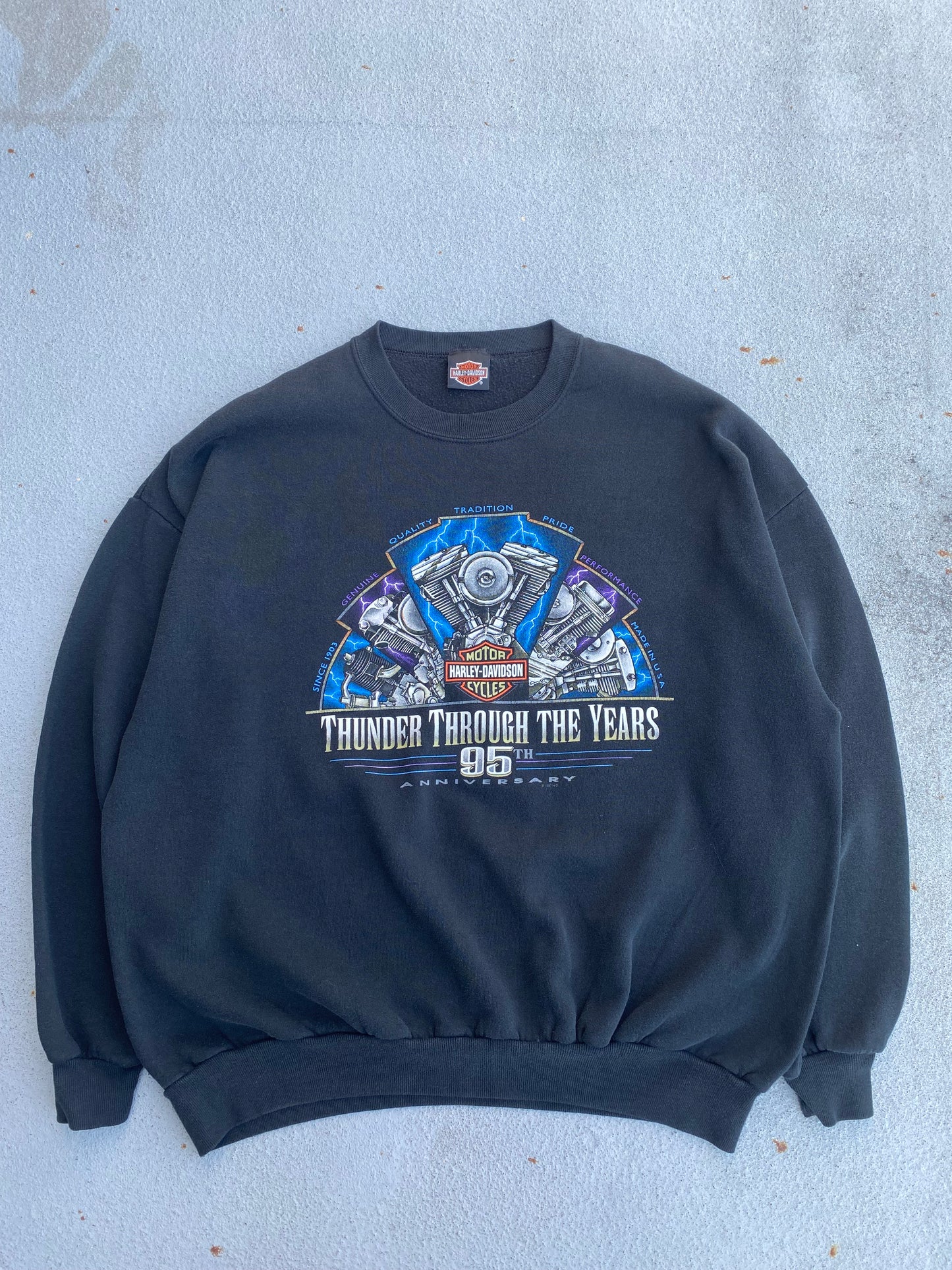 Vintage Harley lightning shovel-head Sweatshirt size 3xl
