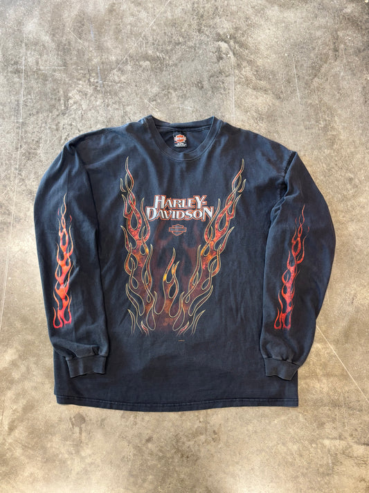 Vintage Harley Davidson Rising Flame long sleeve size xxxl