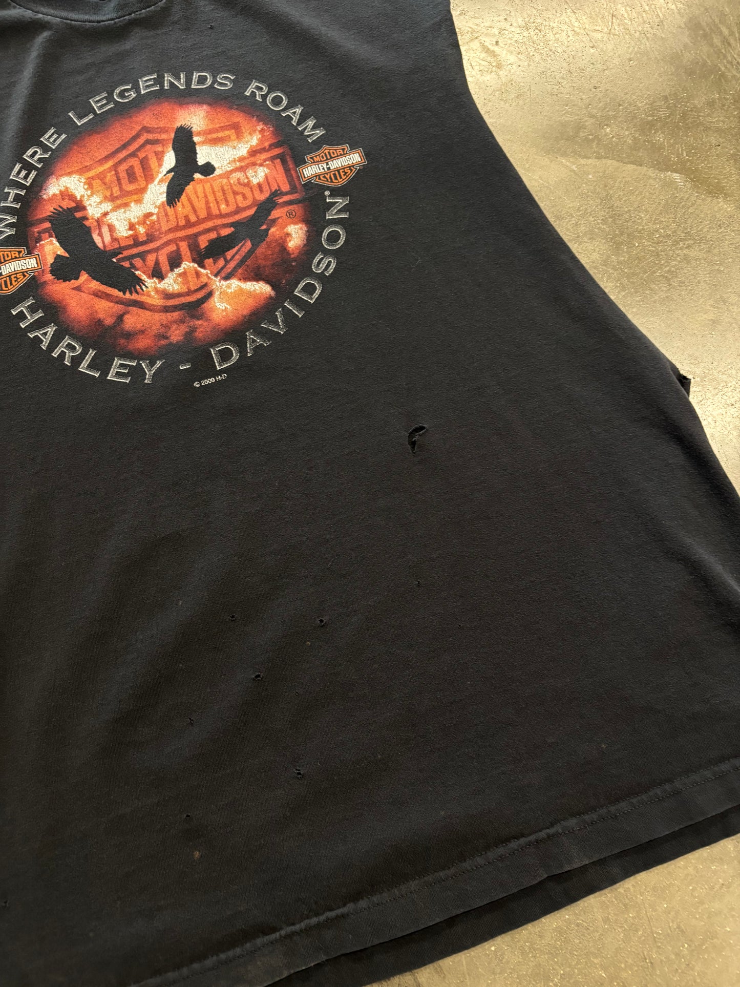 Vintage Harley Davidson chopped cut off shirt size xxl