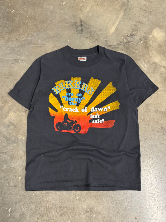 Vintage 80’s For Bikers Only Harley Davidson Horny shirt size medium