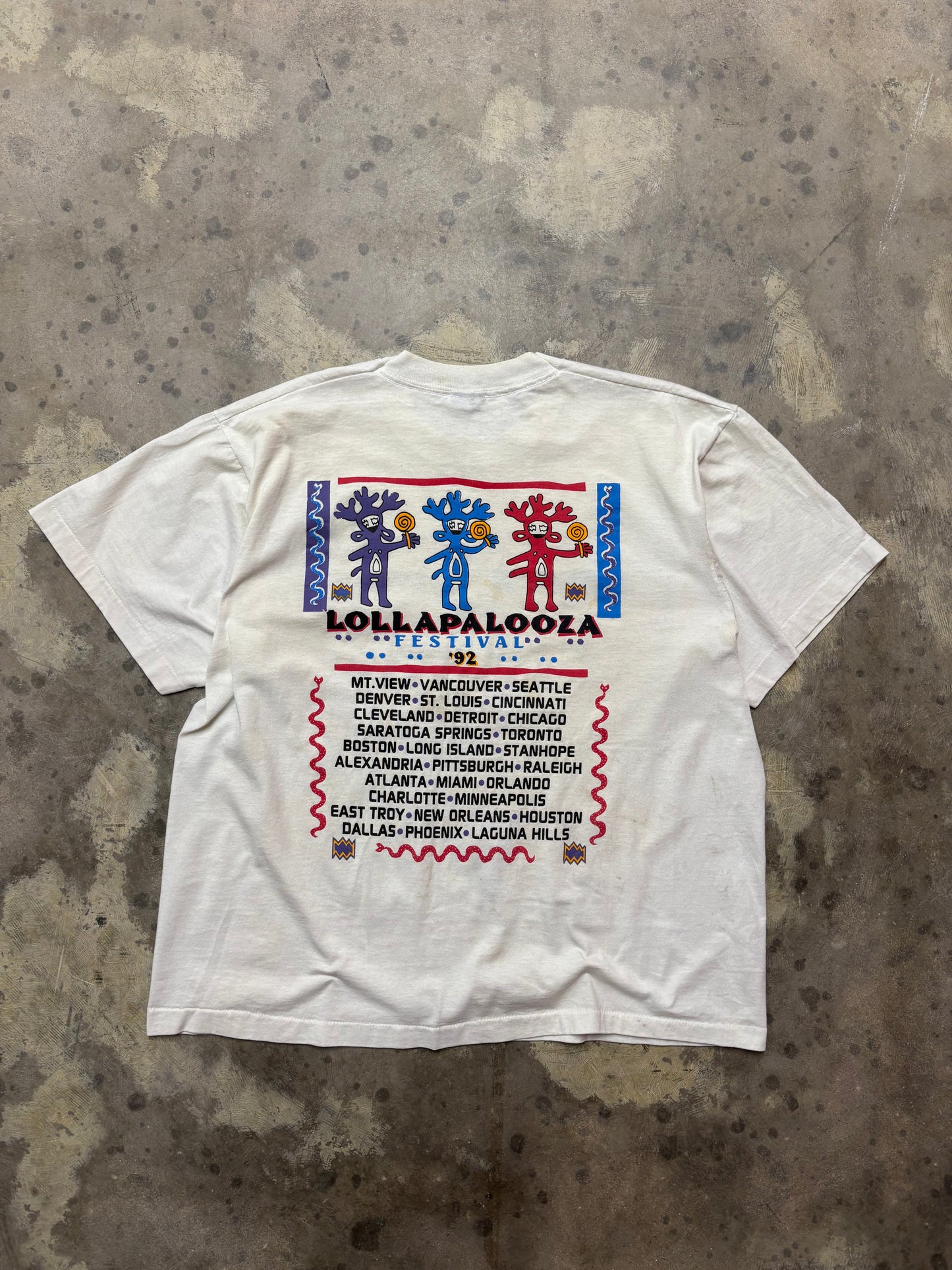 Vintage 1992 LollaPalooza shirt size large