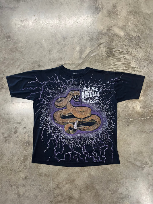 Vintage Sturgis Snake Lightning AOP shirt size XL