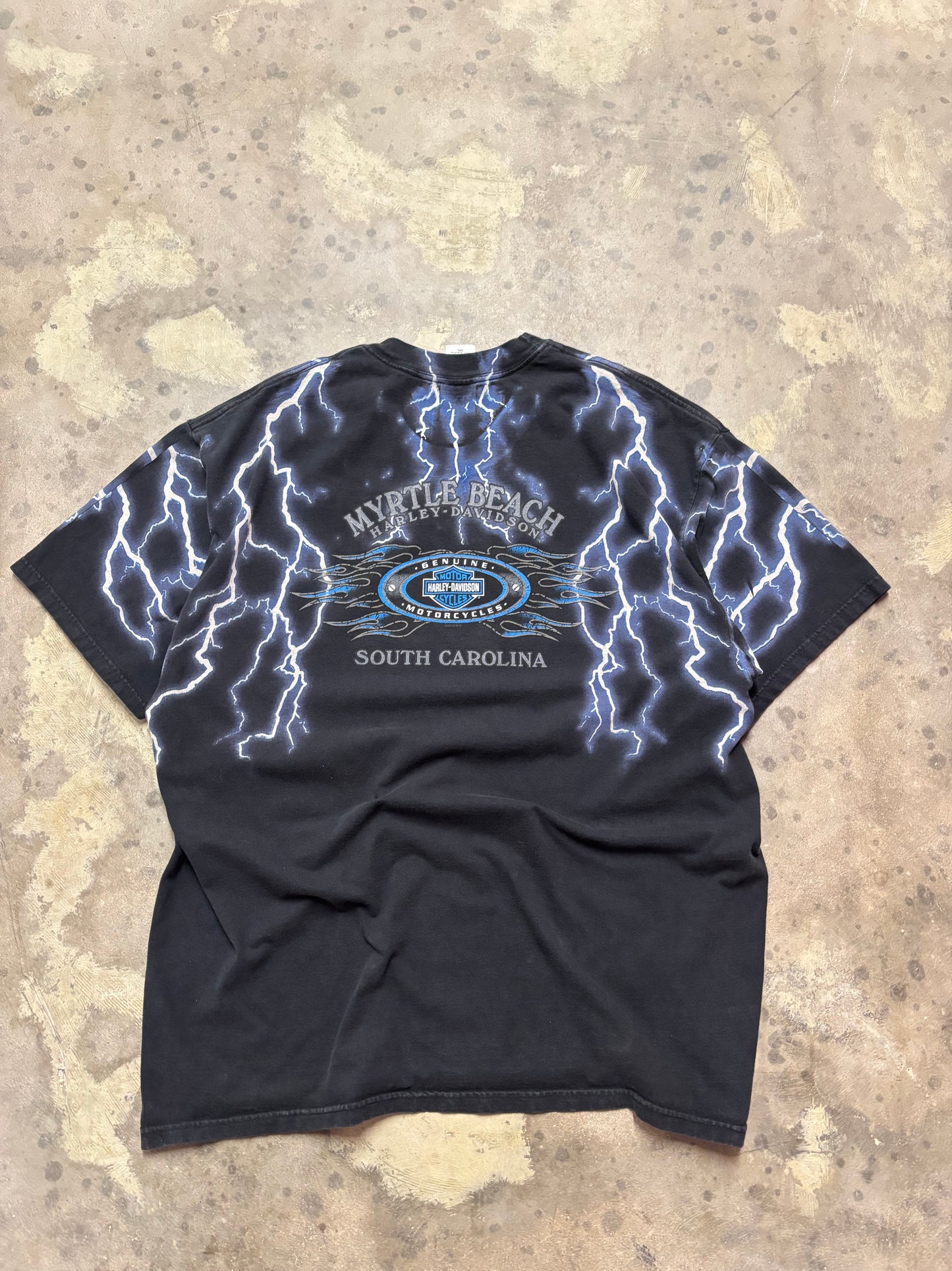 Vintage Harley Blue Lightning shirt size xxl