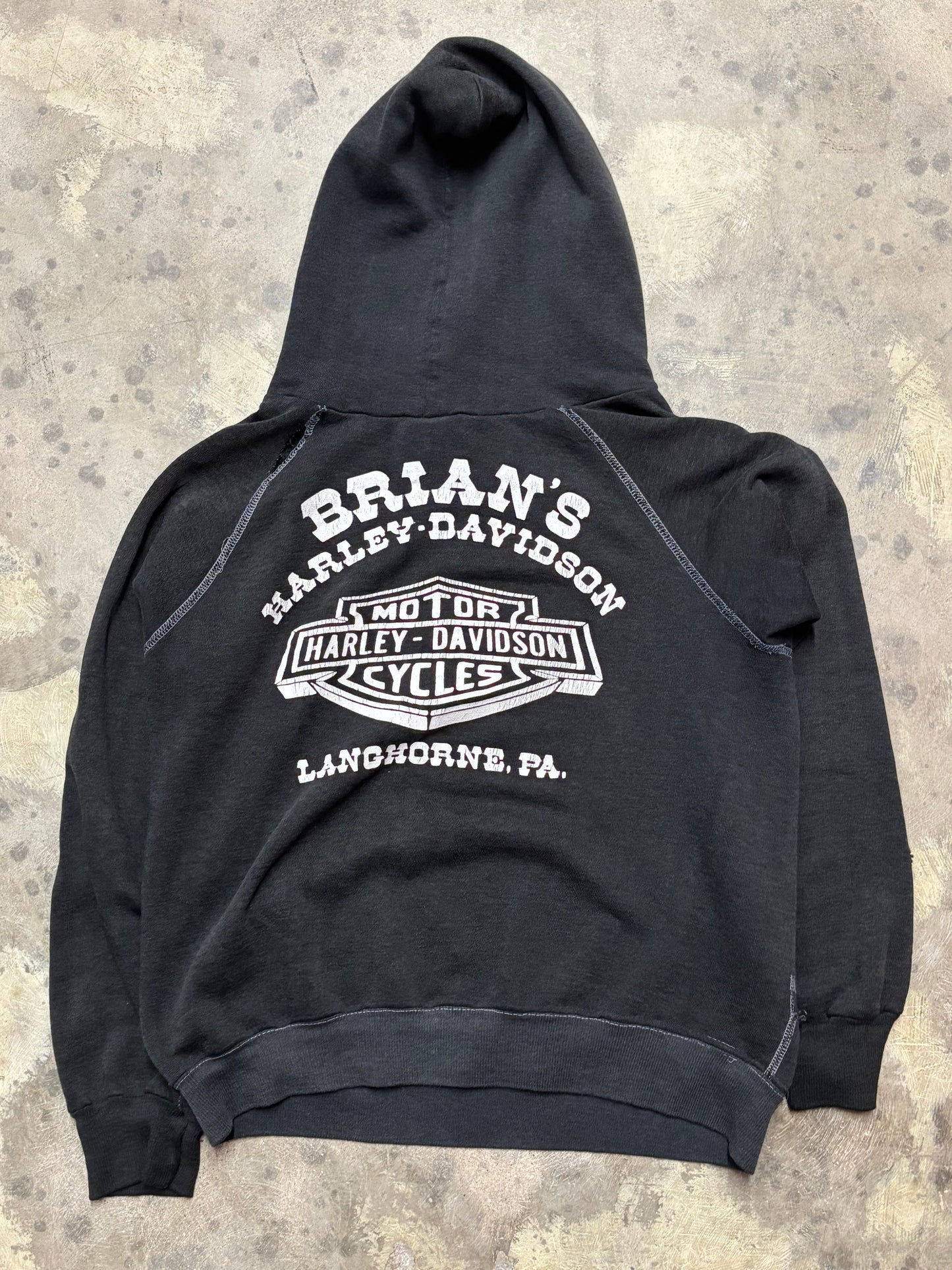 Vintage Harley Davidson 3D emblem hoodie size small