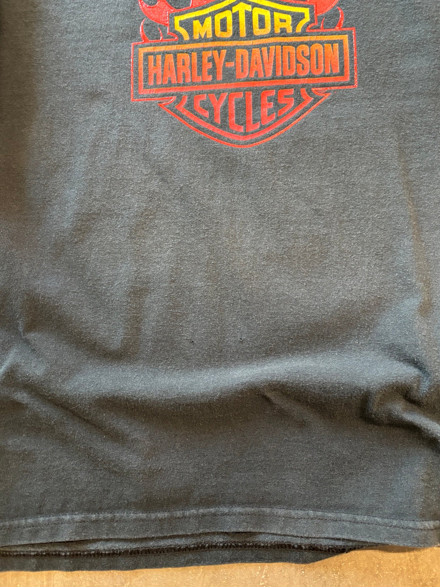 Vintage Harley Davidson Red flame long sleeve size xl