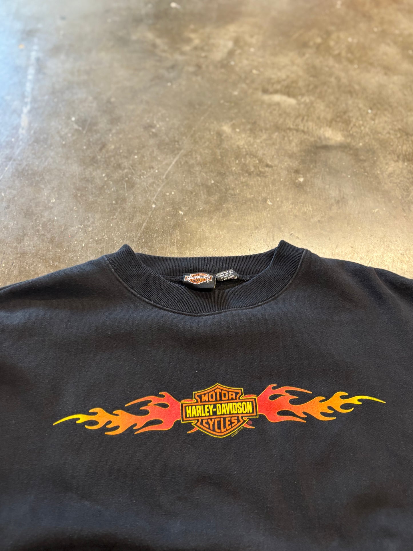 Vintage Harley Davidson Flame Crewneck size xxl