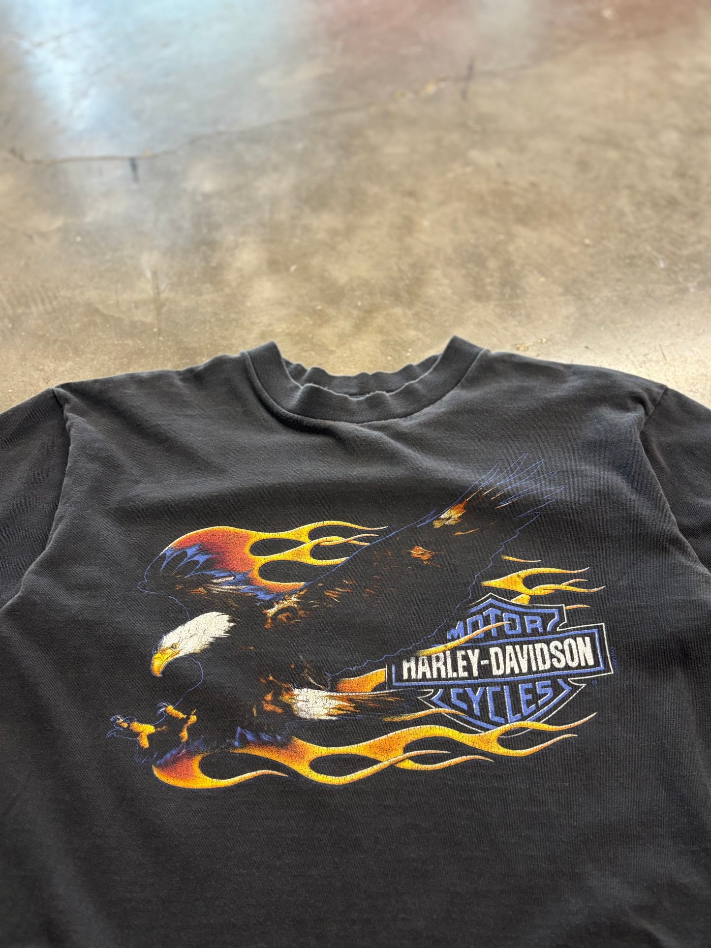 Vintage Harley Davidson Flaming Eagle shirt size large