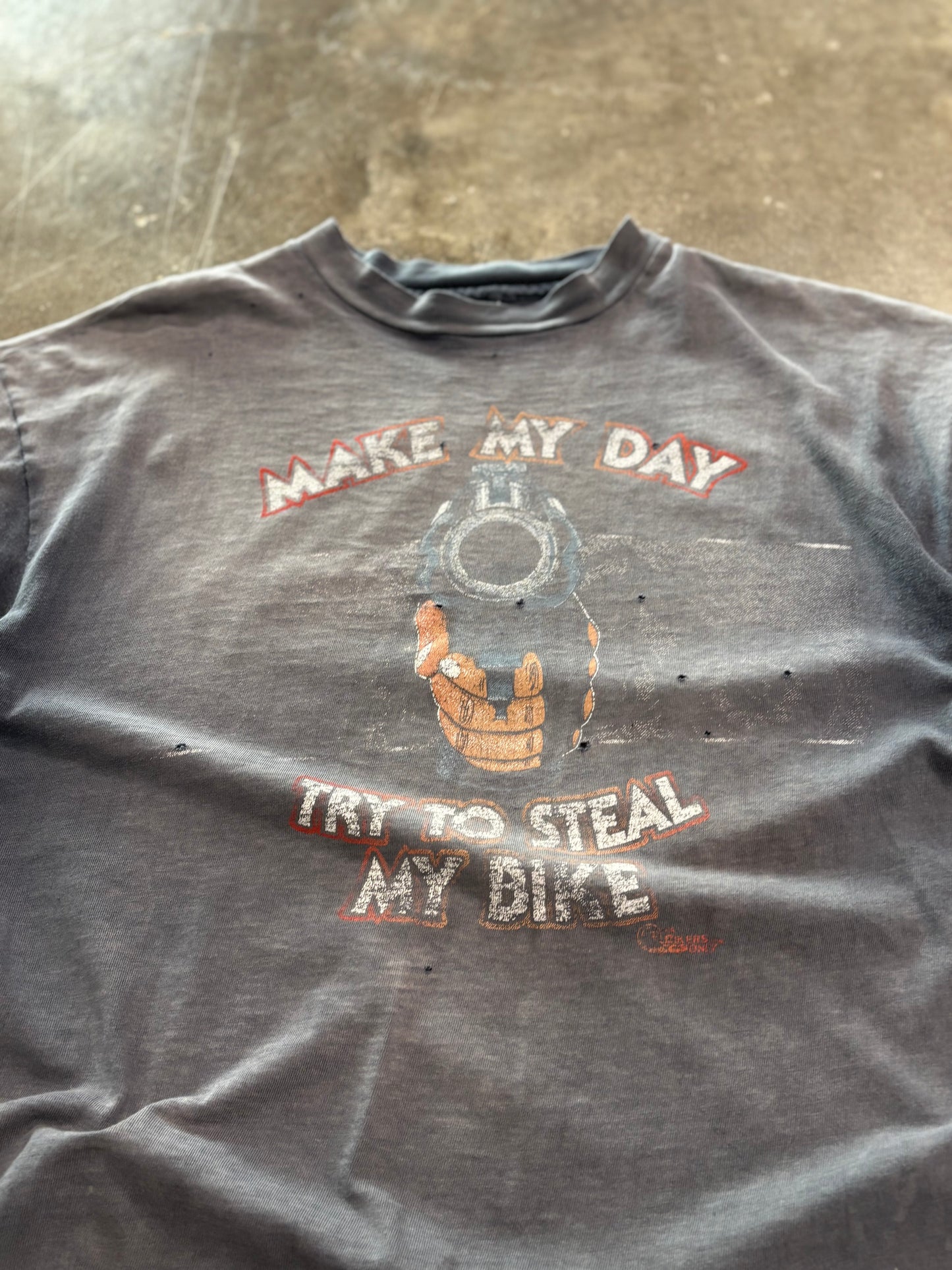 Vintage Harley Davidson make my day shirt size xl