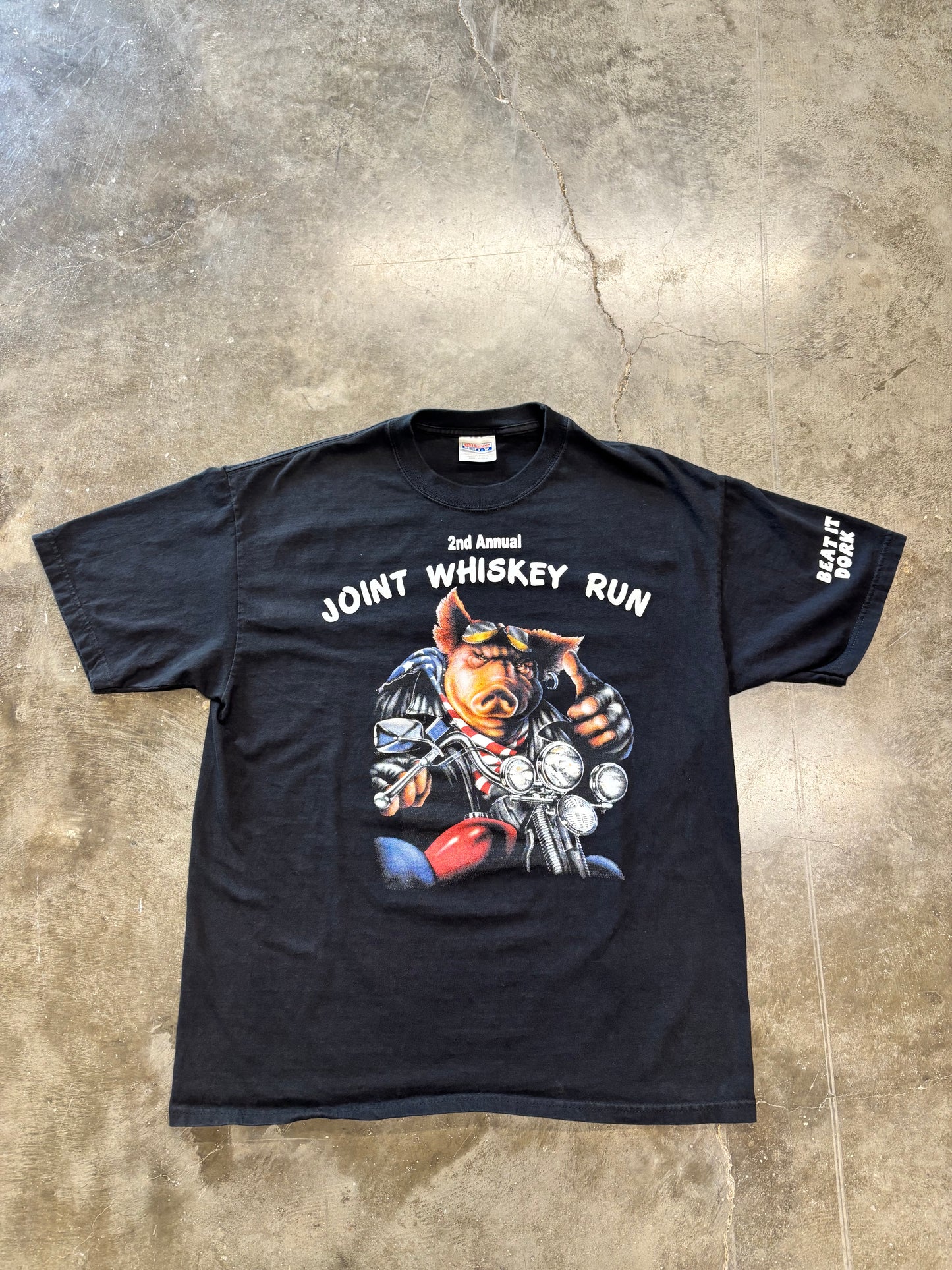 Vintage Biker Pig shirt size large