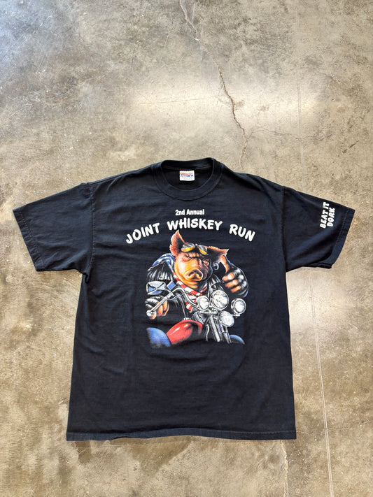 Vintage Biker Pig shirt size large