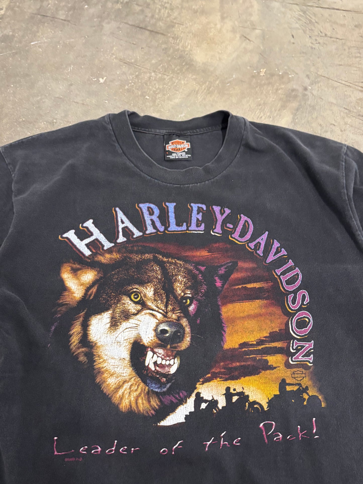 Vintage Harley Davidson Leader of the pack shirt size large