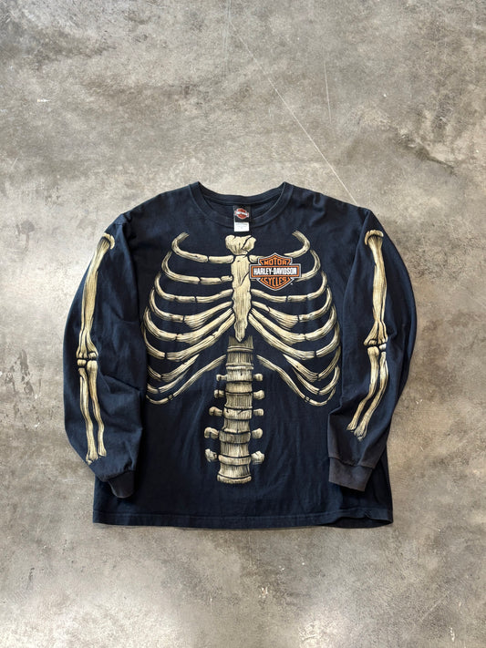 Harley Davidson skeleton long sleeve size xl