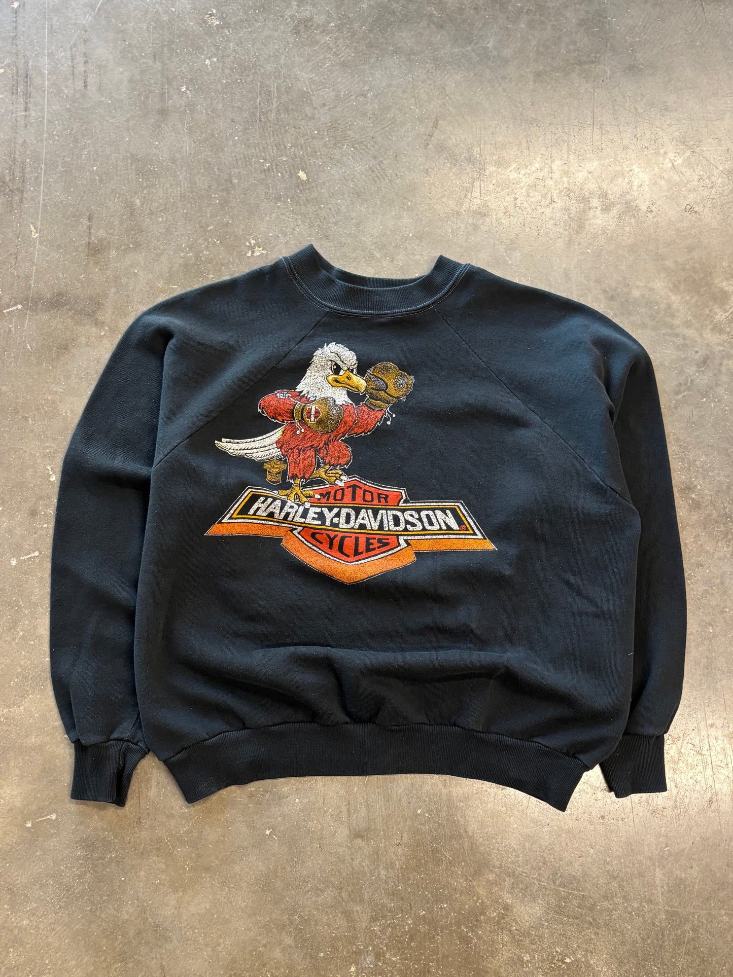Vintage 1980’s Harley Davidson Eagle Boxing Sweat size medium