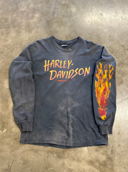Vintage Faded and Thrashed For bikers only long sleeve size xl