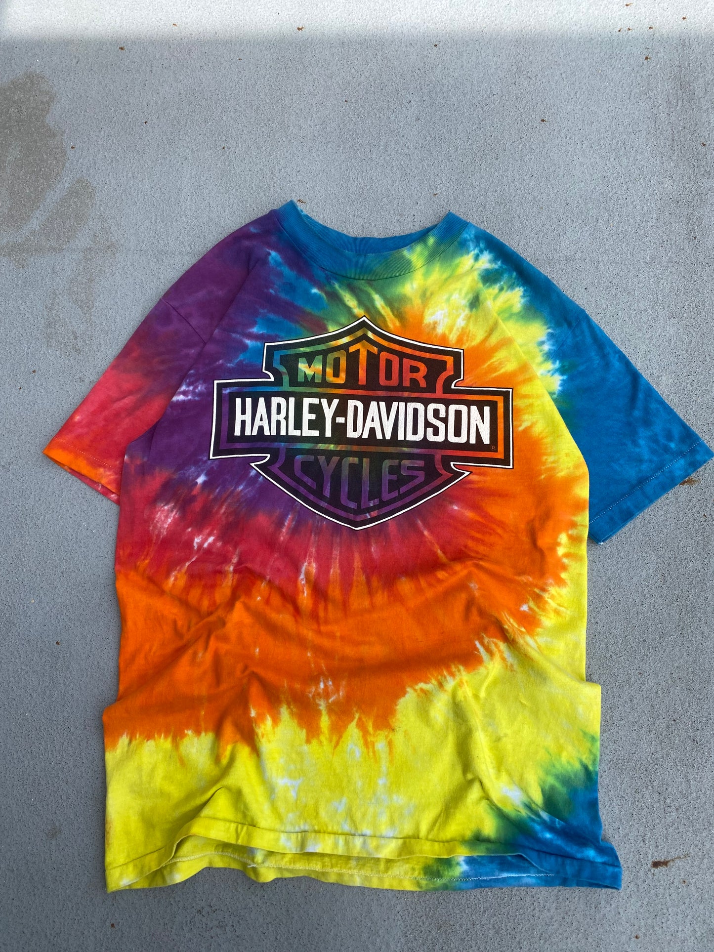 Vintage Harley Davidson Rainbow Shield Size Large