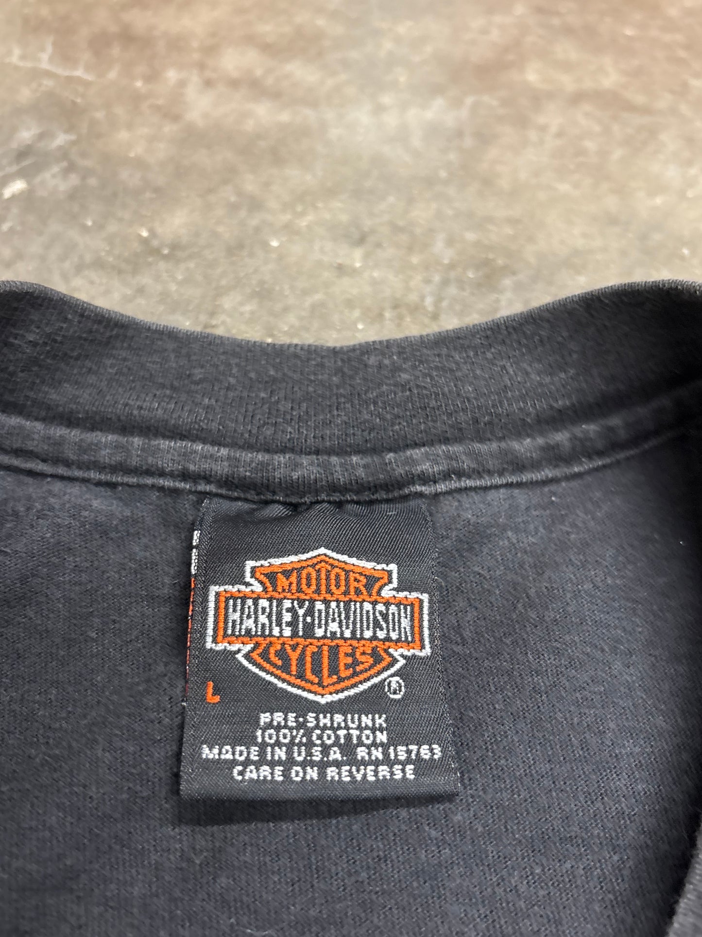Vintage Harley Davidson bone shirt size large