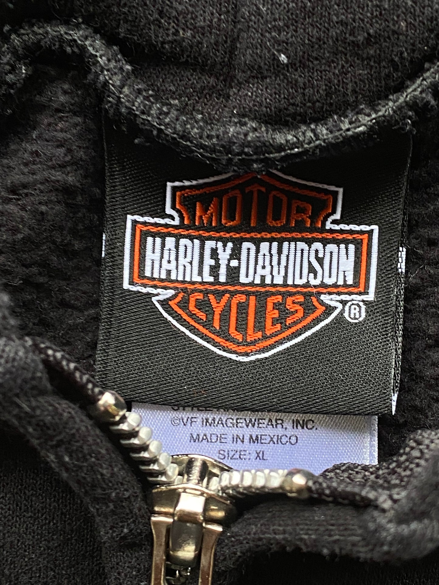 Harley Davidson flame shield zip up hoodie size extra large