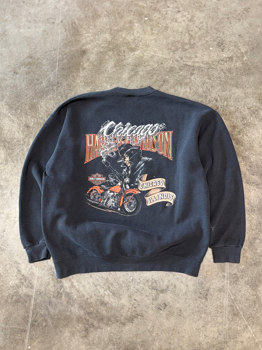 Vintage Harley Davidson Chicago gangster sweatshirt size large